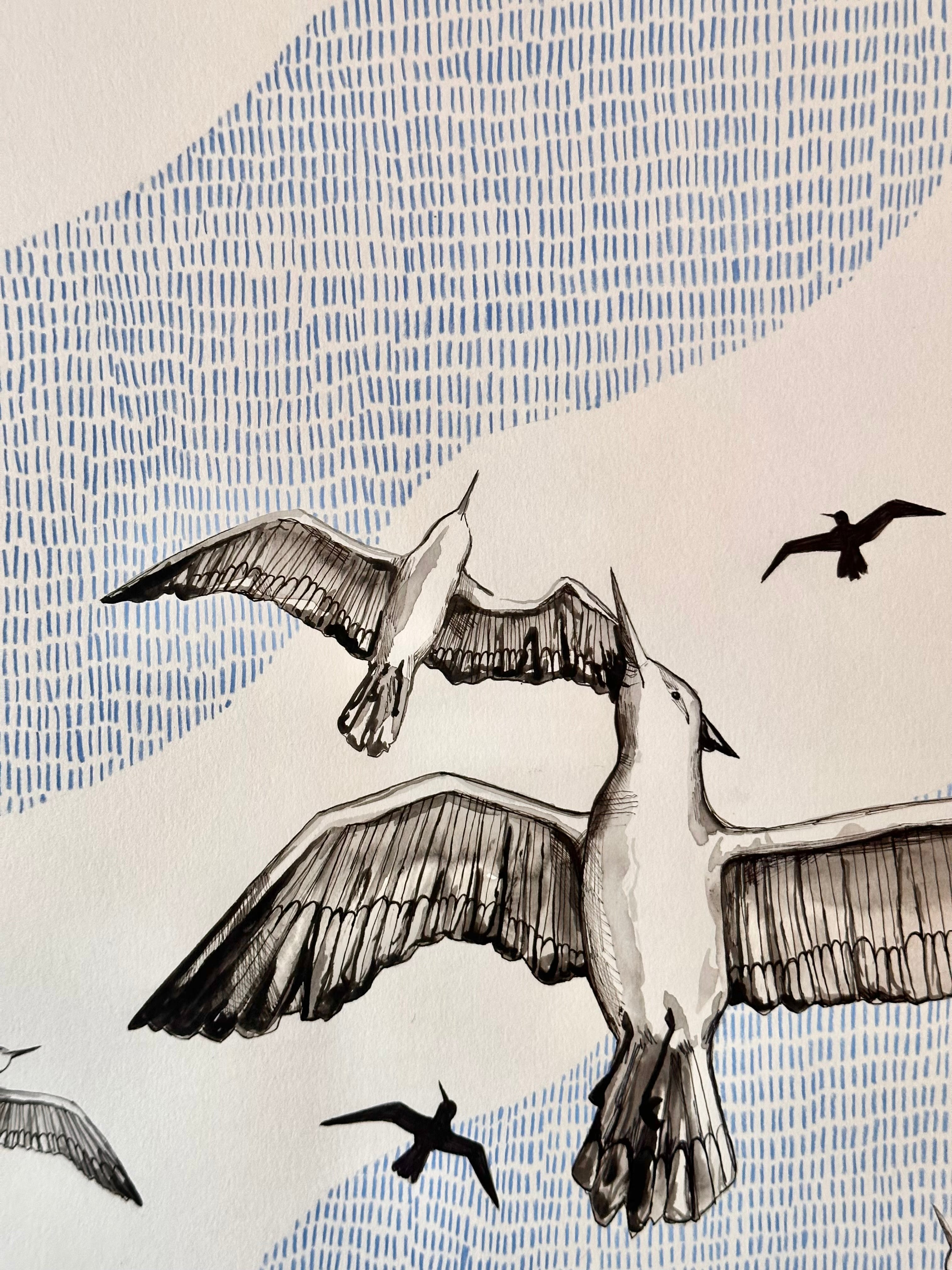 Striped birds Original