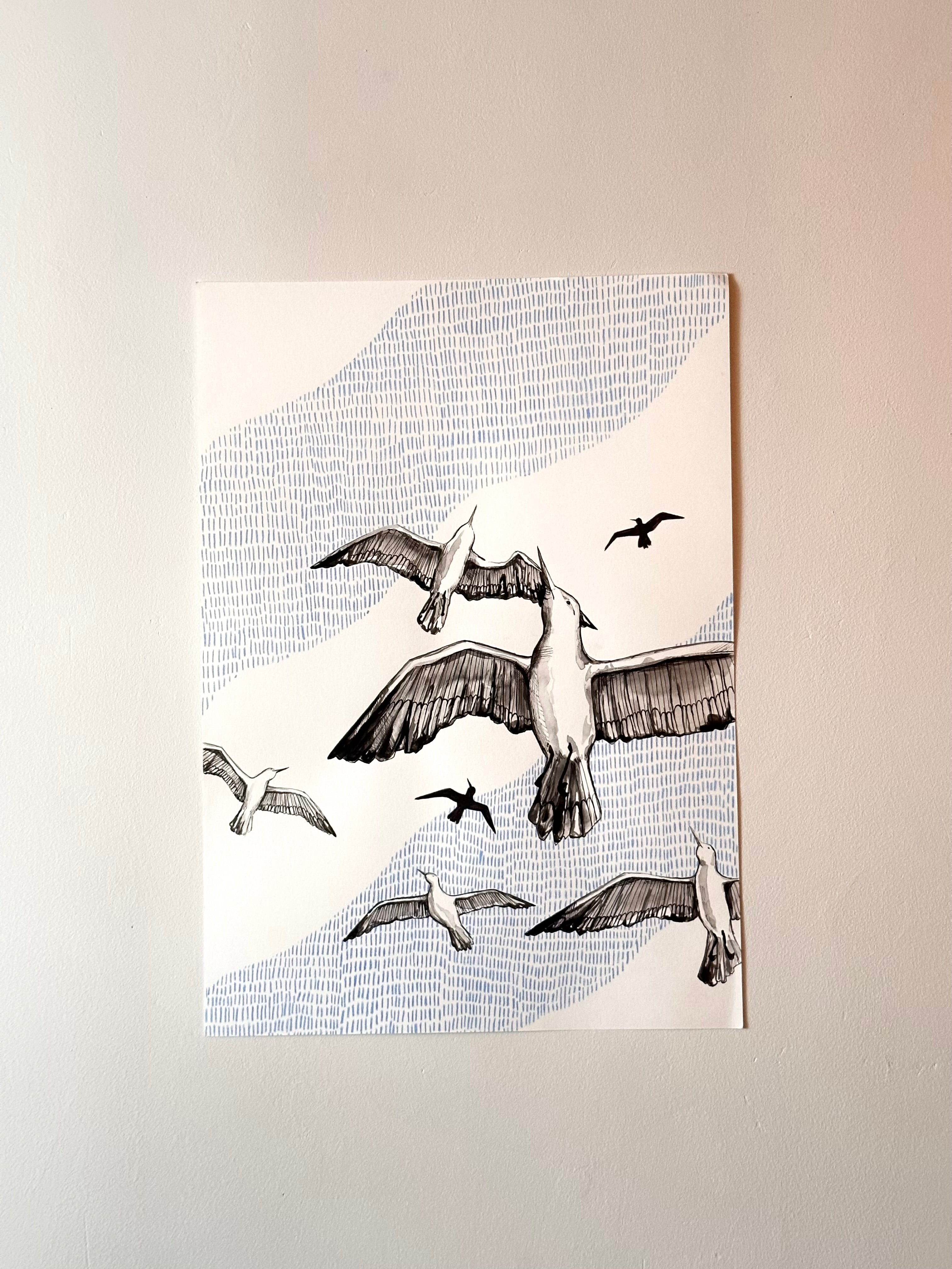 Striped birds Original